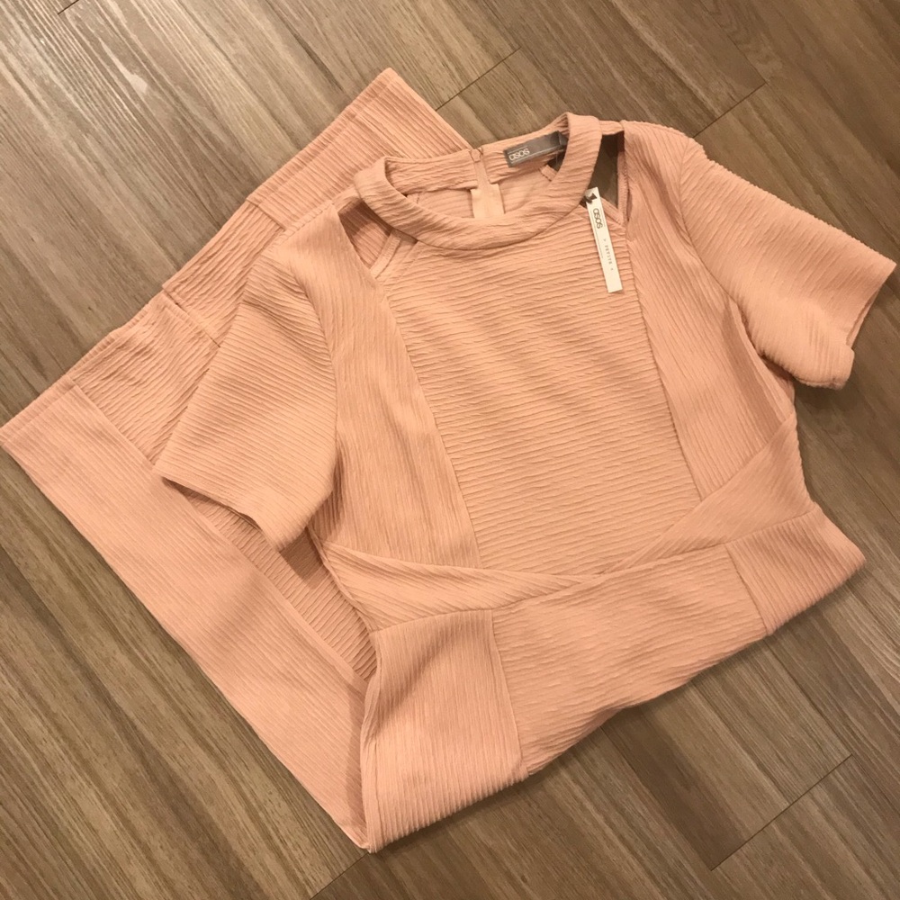 Textured Structured Dress with Cut Outs